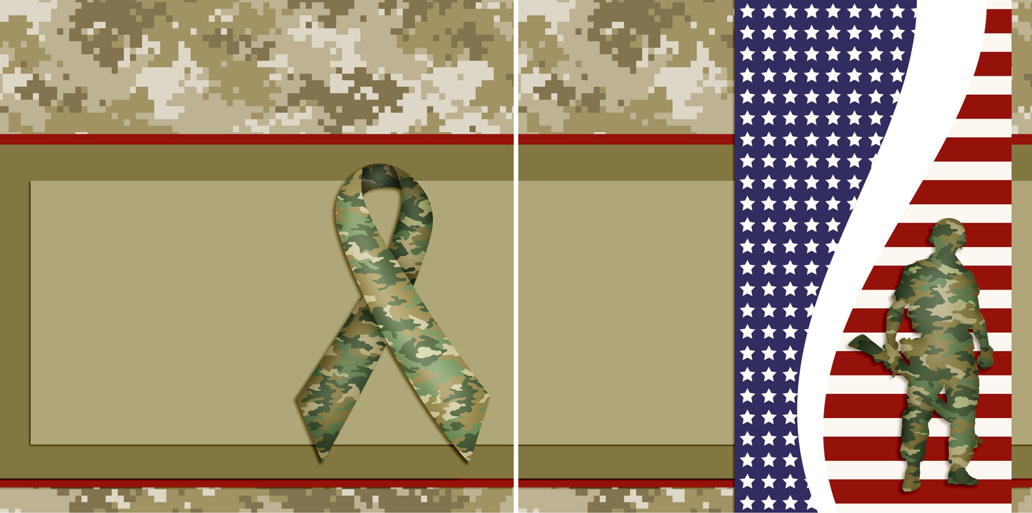Military Man NPM - 4879 - EZscrapbooks Scrapbook Layouts Military