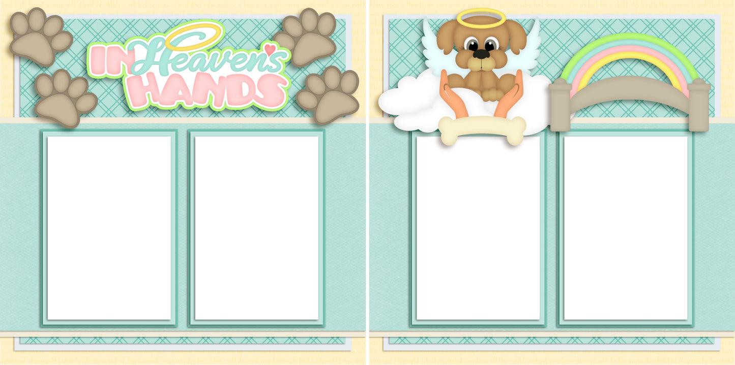 In Heaven's Hands Dog - Digital Scrapbook Pages - INSTANT DOWNLOAD - EZscrapbooks Scrapbook Layouts Pets