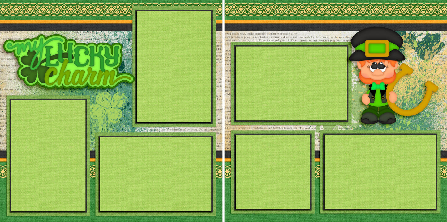 My Lucky Charm - 4182 - EZscrapbooks Scrapbook Layouts St Patrick's Day