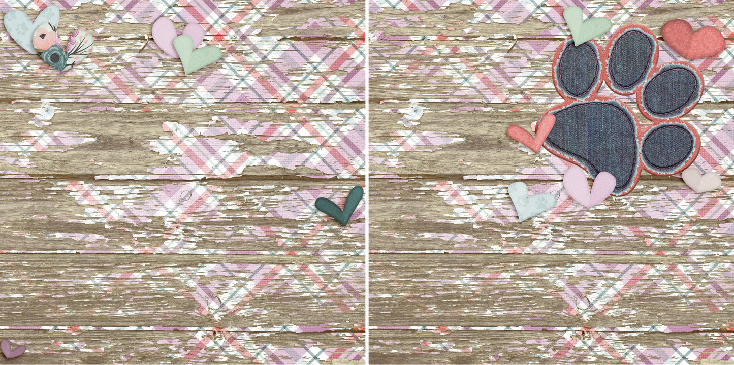 Paw Print Girl NPM - 4323 - EZscrapbooks Scrapbook Layouts dogs, Pets