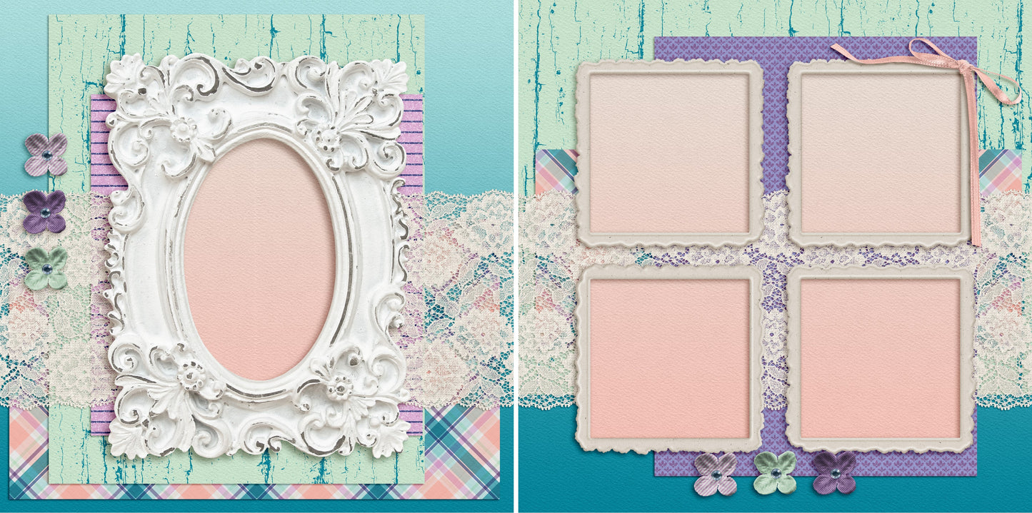 Pretty Lace - 4962 - EZscrapbooks Scrapbook Layouts Girls, Other