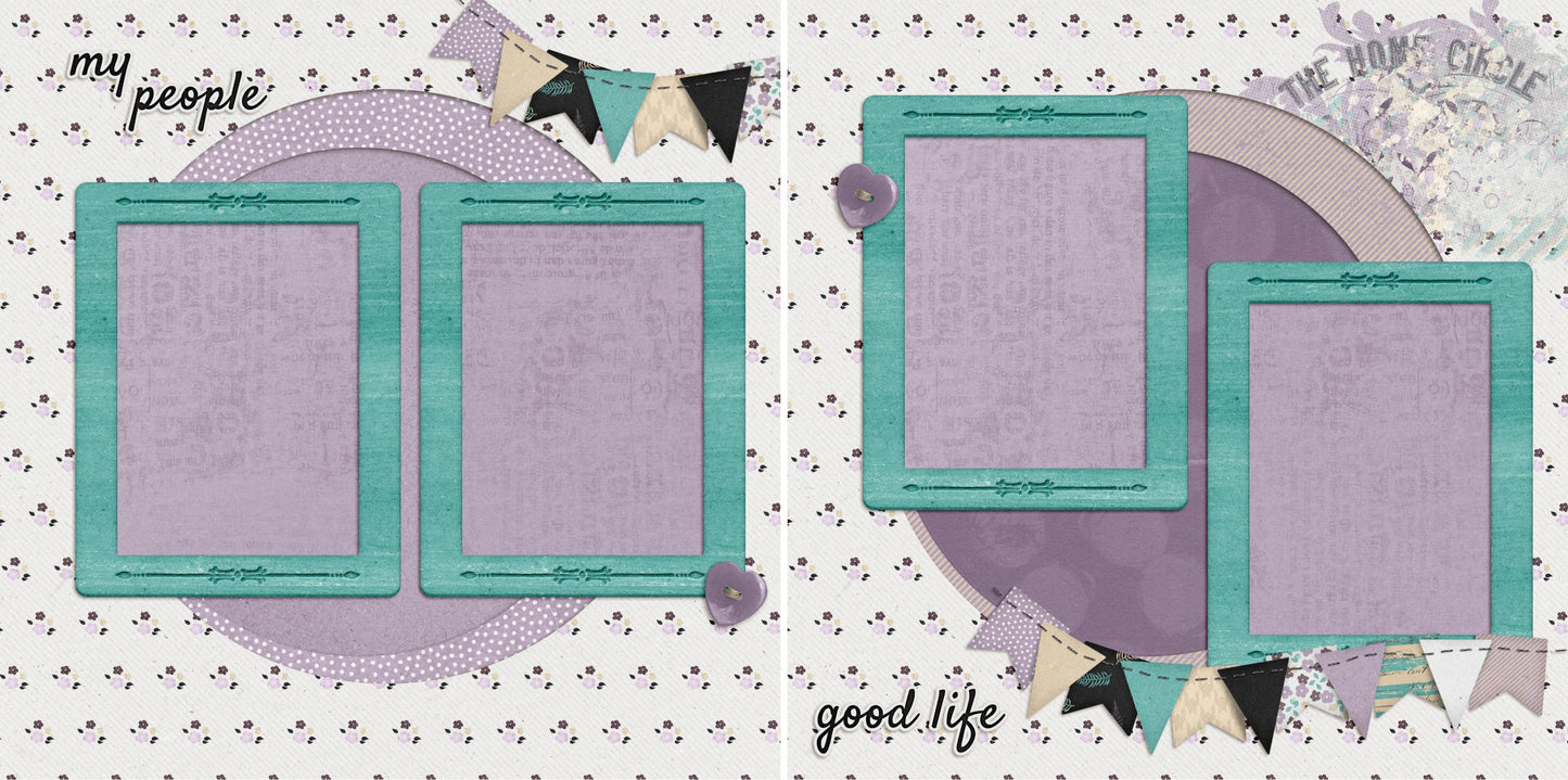 My People - 4694 - EZscrapbooks Scrapbook Layouts Family, Friends