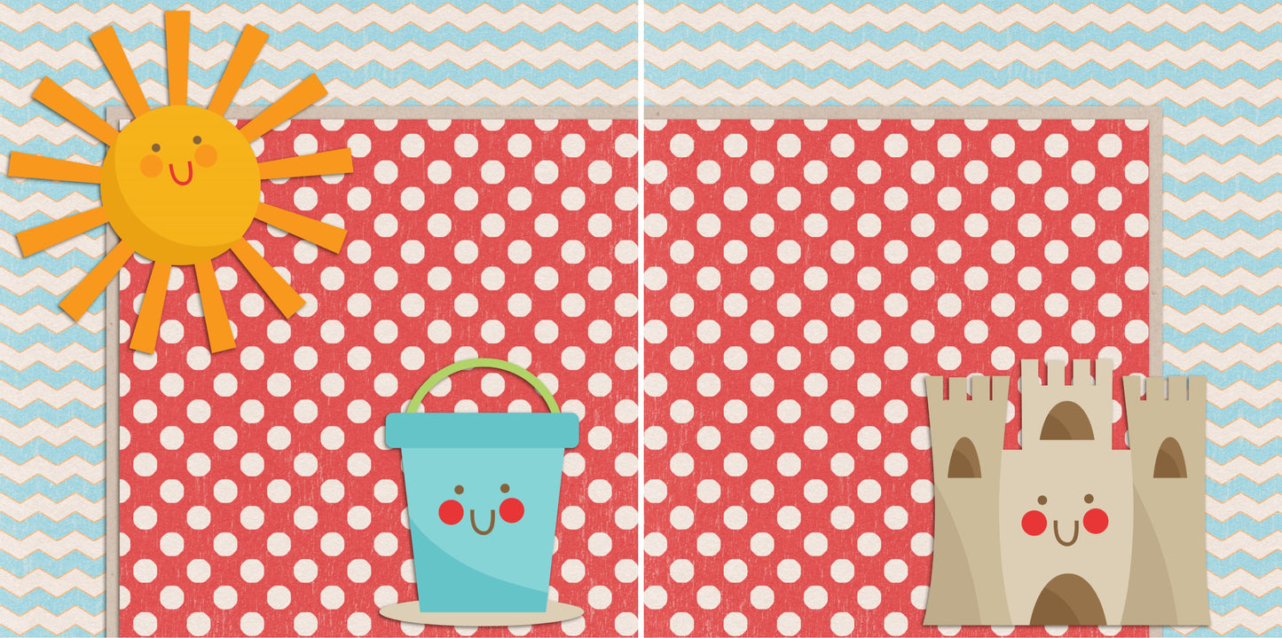 Cute Beach NPM - 2298 - EZscrapbooks Scrapbook Layouts Beach - Tropical