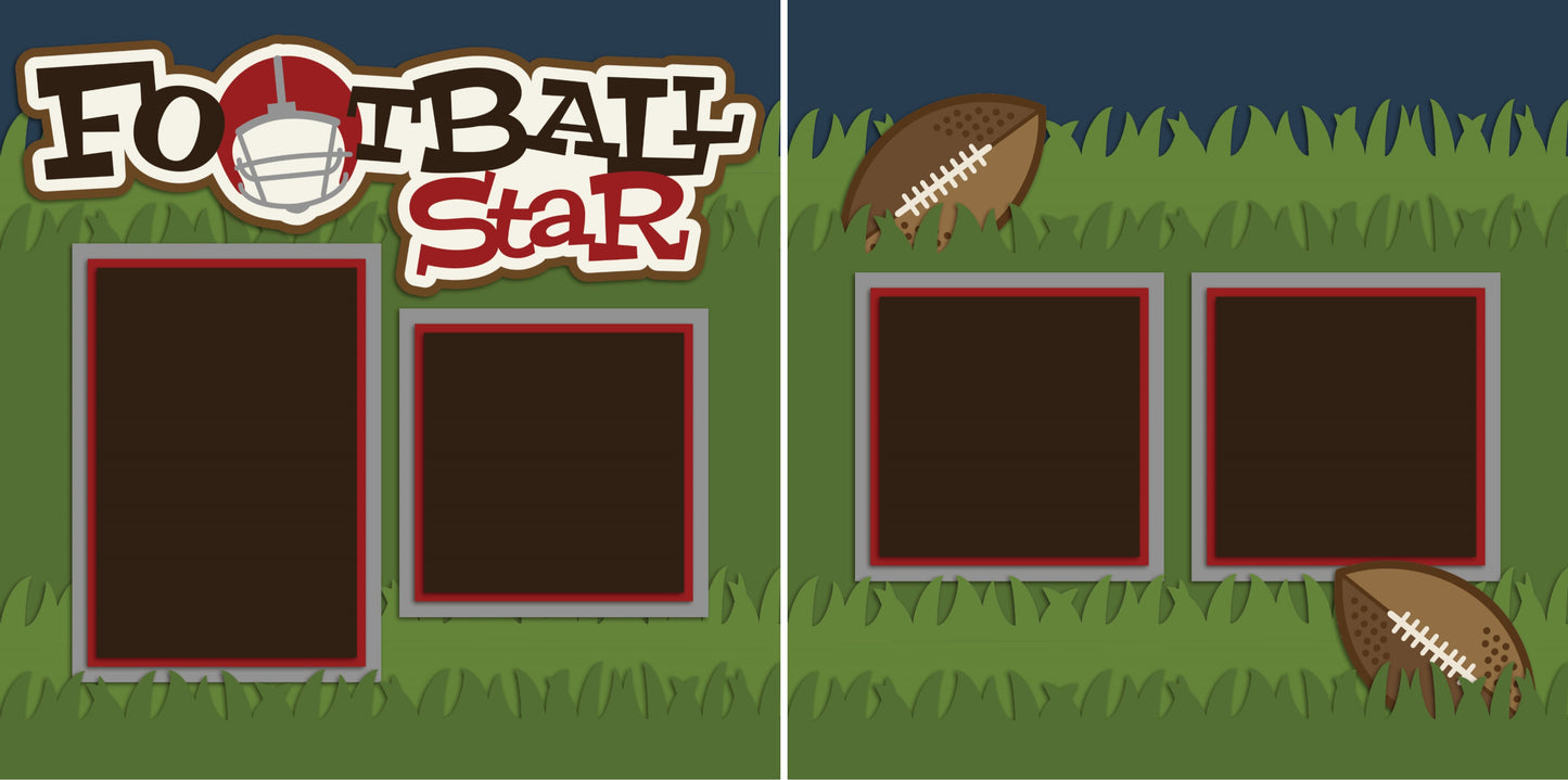 Football Star - 497 - EZscrapbooks Scrapbook Layouts Sports