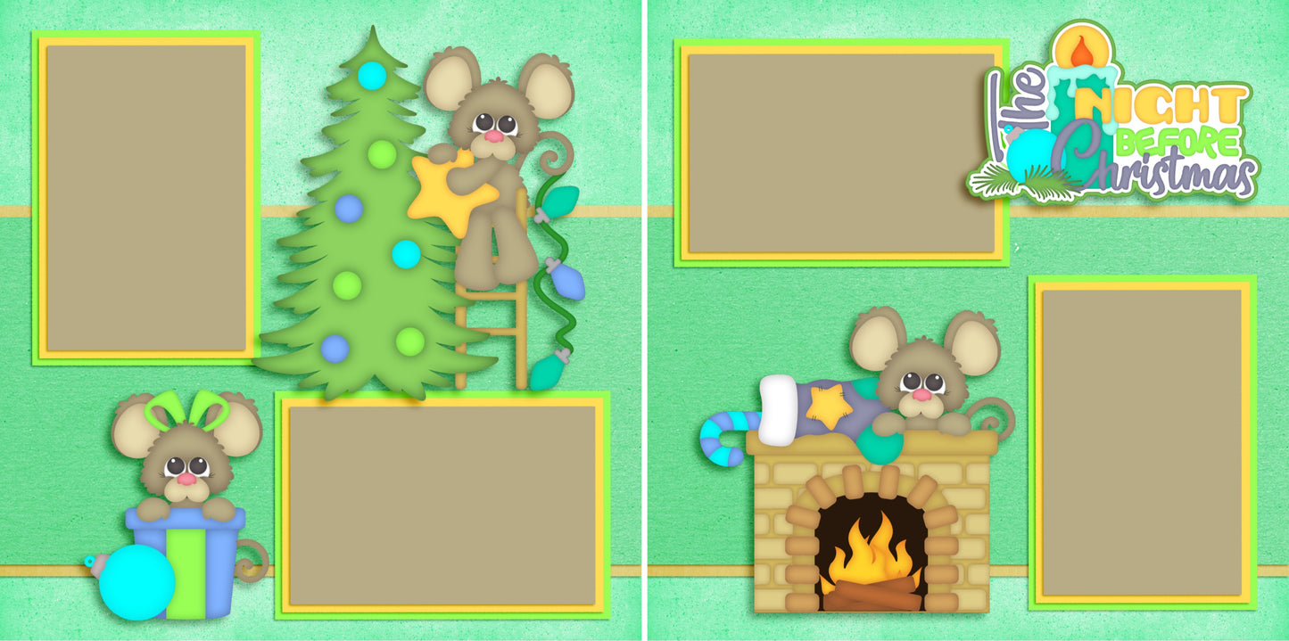 The Night Before Christmas - 2671 - EZscrapbooks Scrapbook Layouts Christmas, Winter