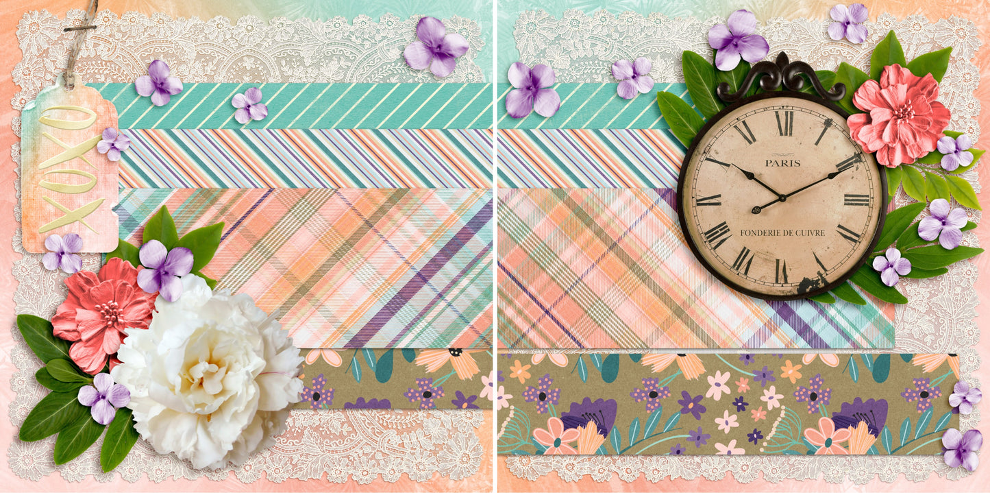 Time Flies NPM - 4191 - EZscrapbooks Scrapbook Layouts Heritage, Other