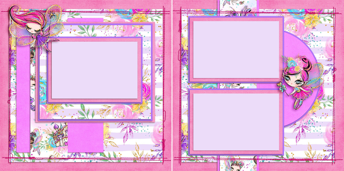 Fairy Princesses - 5040 - EZscrapbooks Scrapbook Layouts Girls, Other