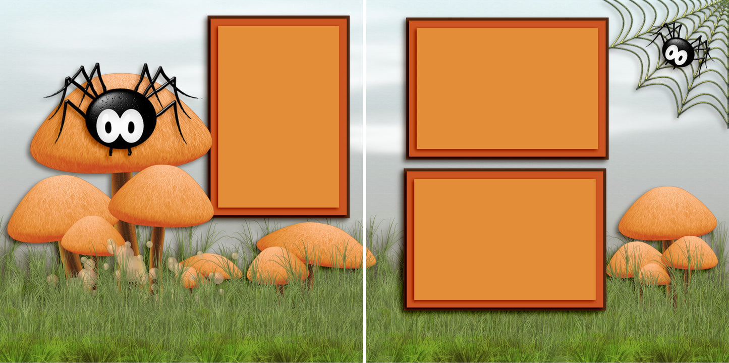 Along Came a Spider - 2863 - EZscrapbooks Scrapbook Layouts Halloween