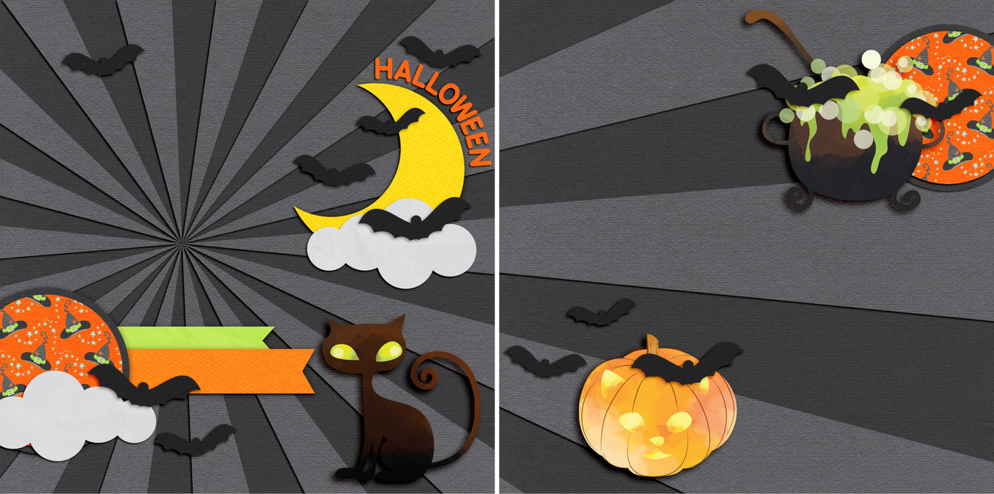 Halloween NPM - 4379 - EZscrapbooks Scrapbook Layouts Halloween