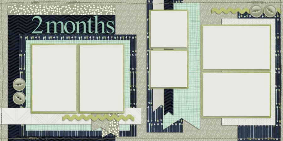 Baby Boy 2 Months - 802 - EZscrapbooks Scrapbook Layouts Baby - Toddler