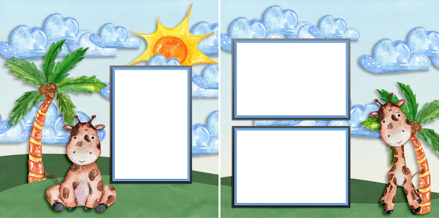 Summer Cutie - Digital Scrapbook Pages - INSTANT DOWNLOAD - EZscrapbooks Scrapbook Layouts cute, little boy, little girl, Summer