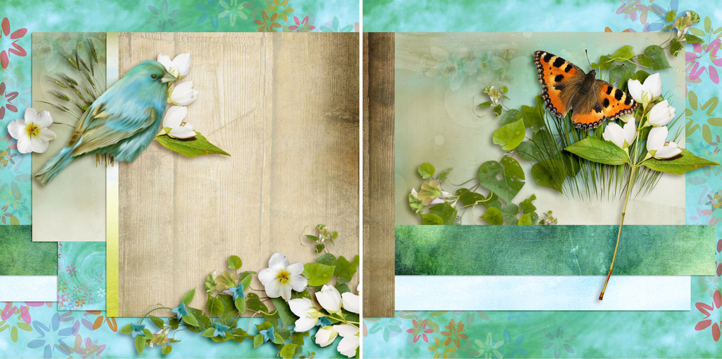 Those That Fly NPM - 4131 - EZscrapbooks Scrapbook Layouts Farm - Garden, Spring - Easter
