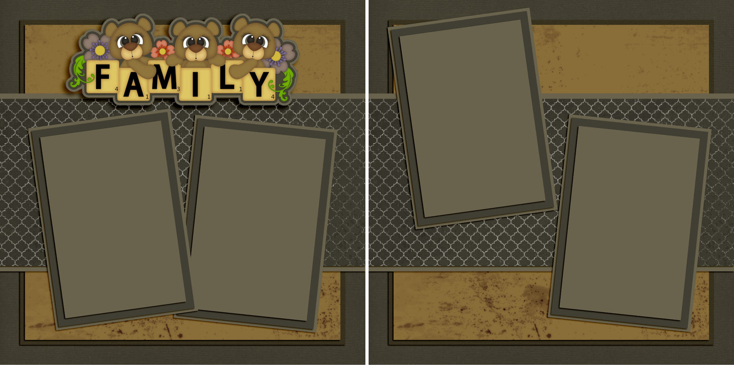 Family Scrabble - 3192 - EZscrapbooks Scrapbook Layouts Family, Games - Technology