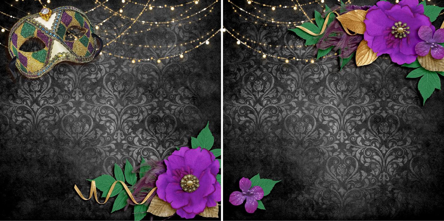 NOLA Nights NPM - 3937 - EZscrapbooks Scrapbook Layouts New Orleans - Mardi Gras, Vacation