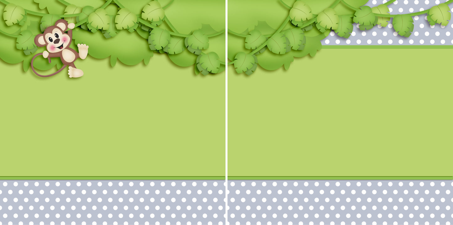 Baby Monkey NPM - 3811 - EZscrapbooks Scrapbook Layouts Animals, Disney