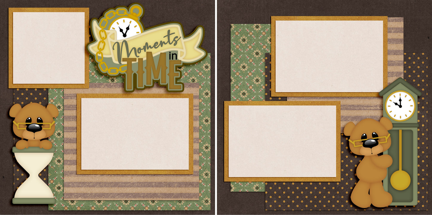 Moments In Time - Digital Scrapbook Pages - INSTANT DOWNLOAD - EZscrapbooks Scrapbook Layouts Family, Thanksgiving