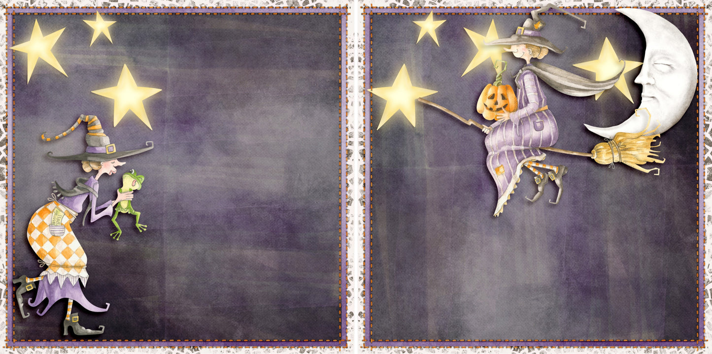 Witchy Night NPM - 3875 - EZscrapbooks Scrapbook Layouts Halloween