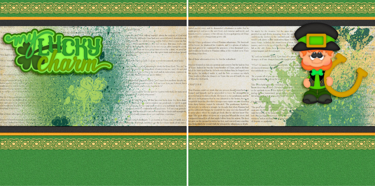 My Lucky Charm NPM - 4183 - EZscrapbooks Scrapbook Layouts St Patrick's Day