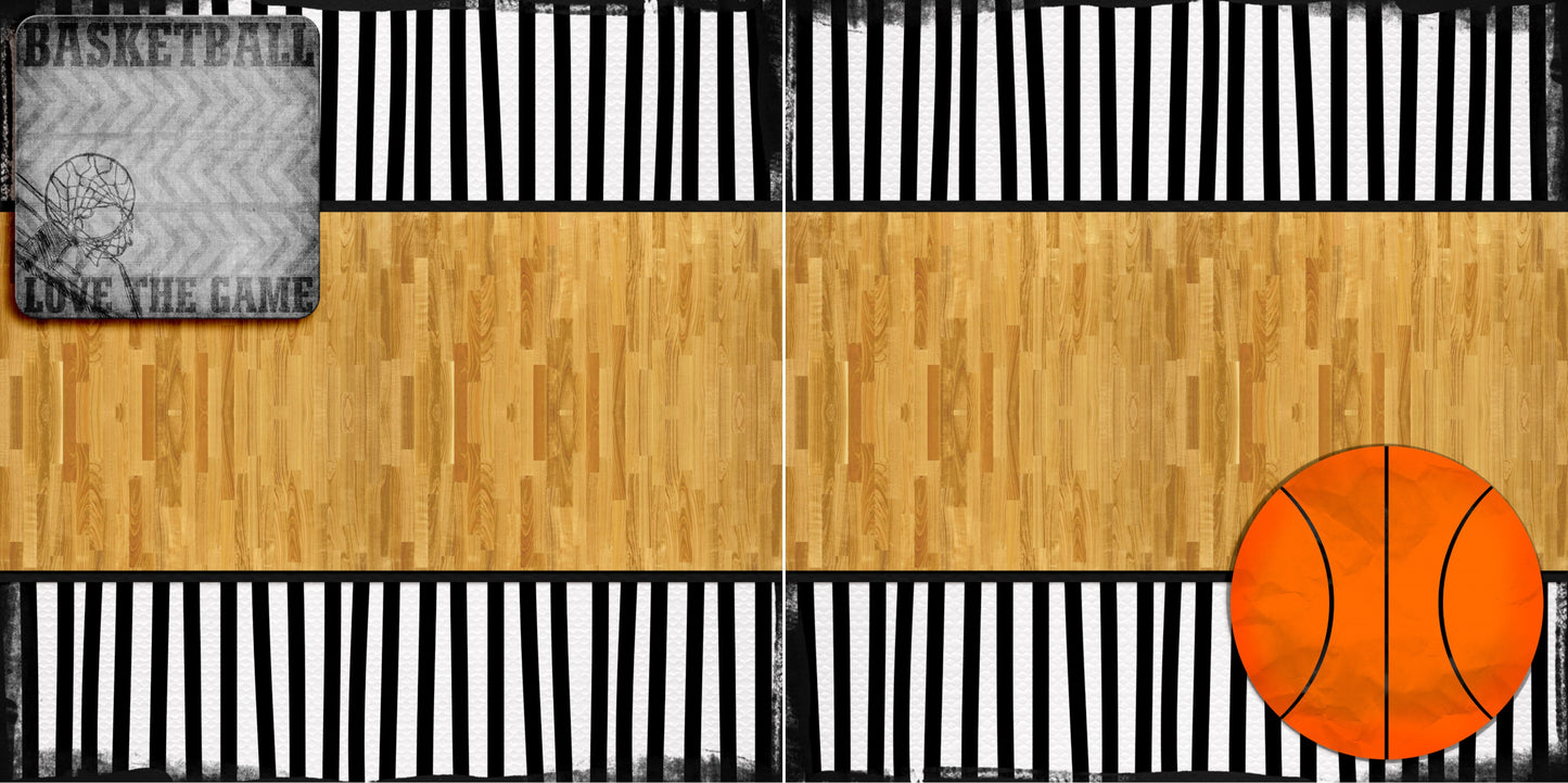 Love The Game NPM - 3695 - EZscrapbooks Scrapbook Layouts basketball, Sports