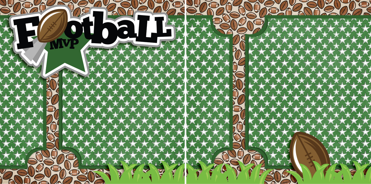 Football MVP Green NPM - 3253 - EZscrapbooks Scrapbook Layouts football, Sports