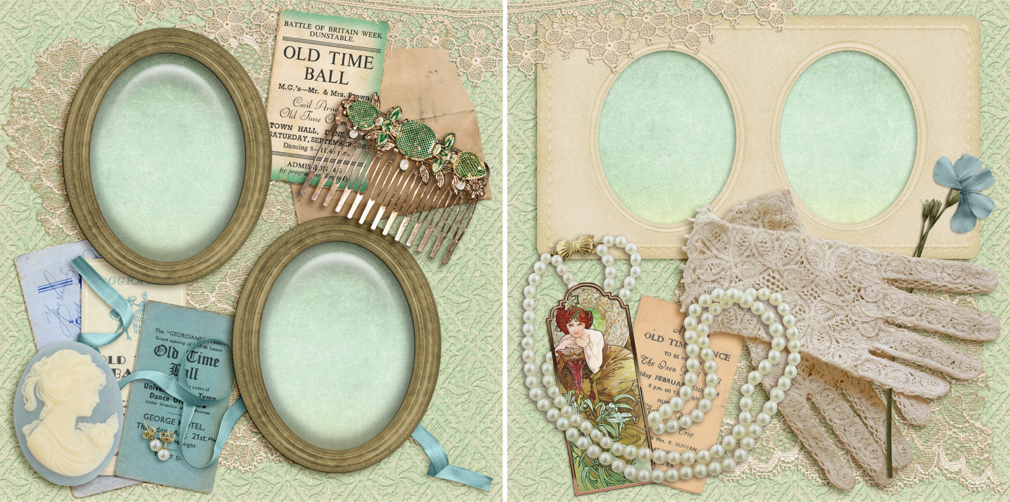 Vintage Dance - 4246 - EZscrapbooks Scrapbook Layouts Grandmother, Heritage, Mother