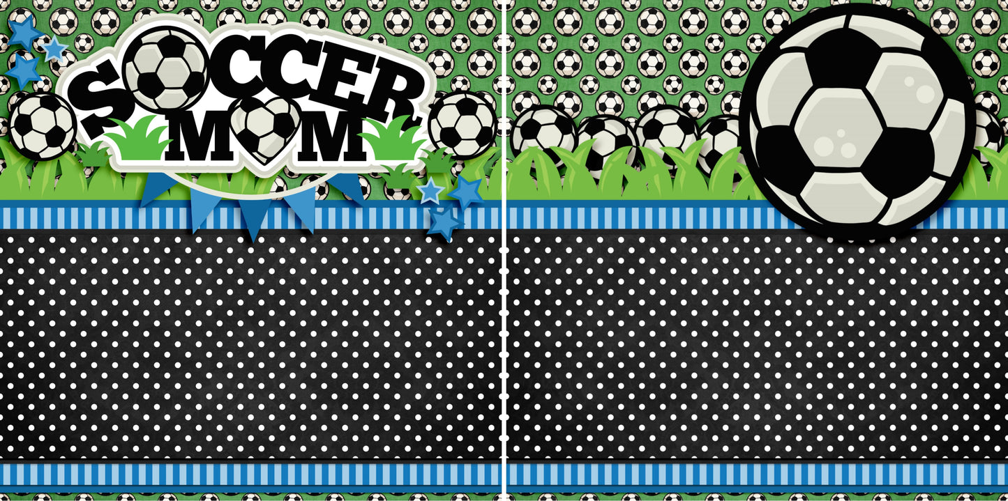 Soccer Mom Blue NPM - 3309 - EZscrapbooks Scrapbook Layouts soccer, Sports