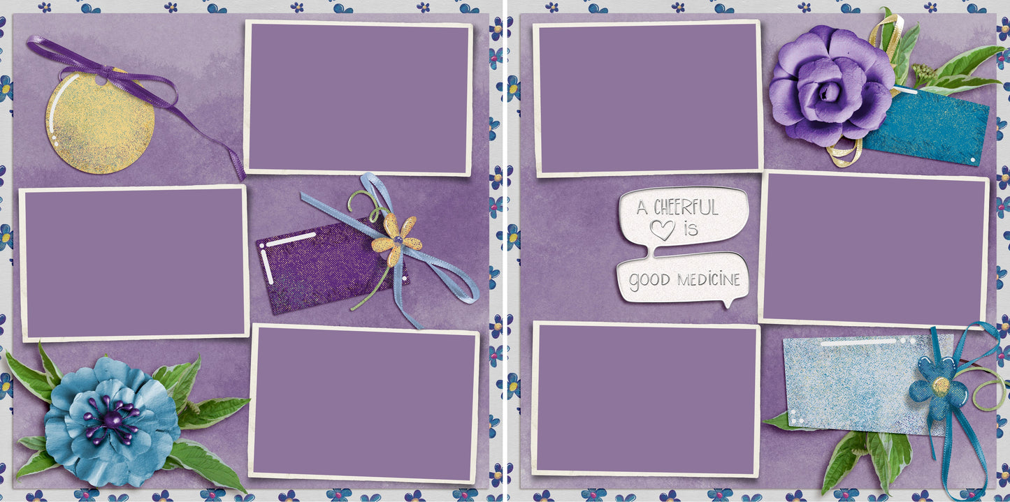 A Cheerful Heart - 4918 - EZscrapbooks Scrapbook Layouts Other