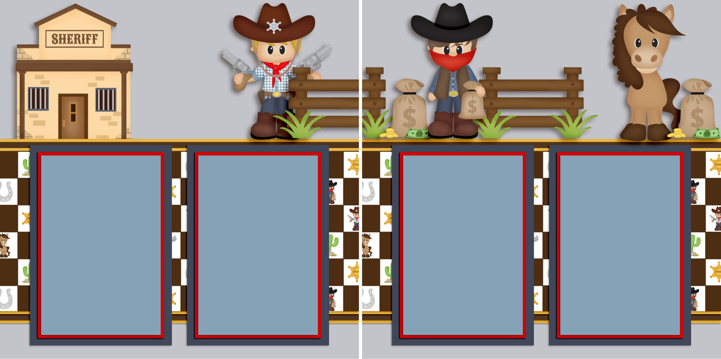 Little Sheriff - 3812 - EZscrapbooks Scrapbook Layouts Western - Cowboy