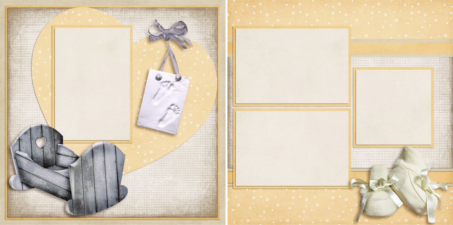 Rock-A-Bye Baby - 4204 - EZscrapbooks Scrapbook Layouts Baby - Toddler