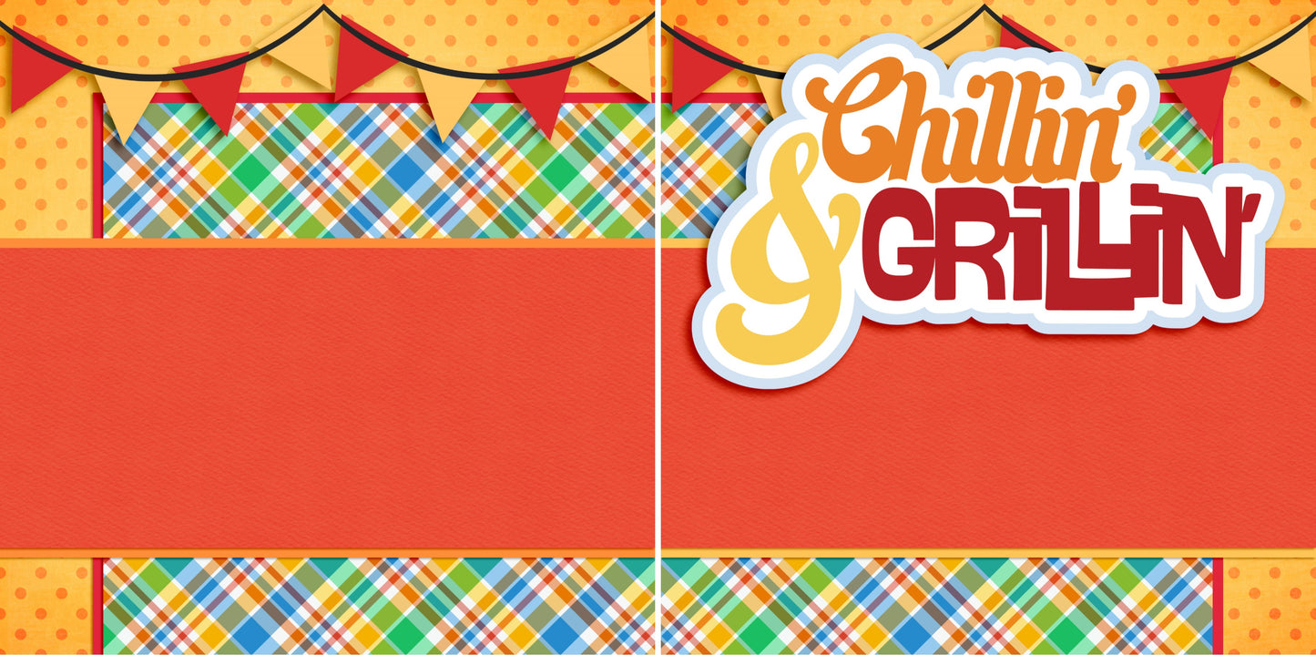 Chillin' & Grillin' NPM - 3369 - EZscrapbooks Scrapbook Layouts Foods, Summer
