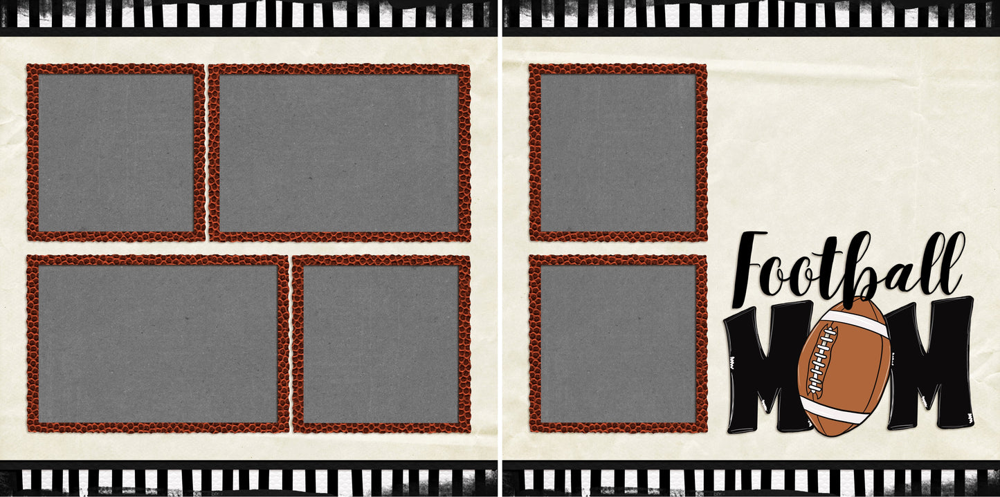 Football Mom - 4812 - EZscrapbooks Scrapbook Layouts football, Sports