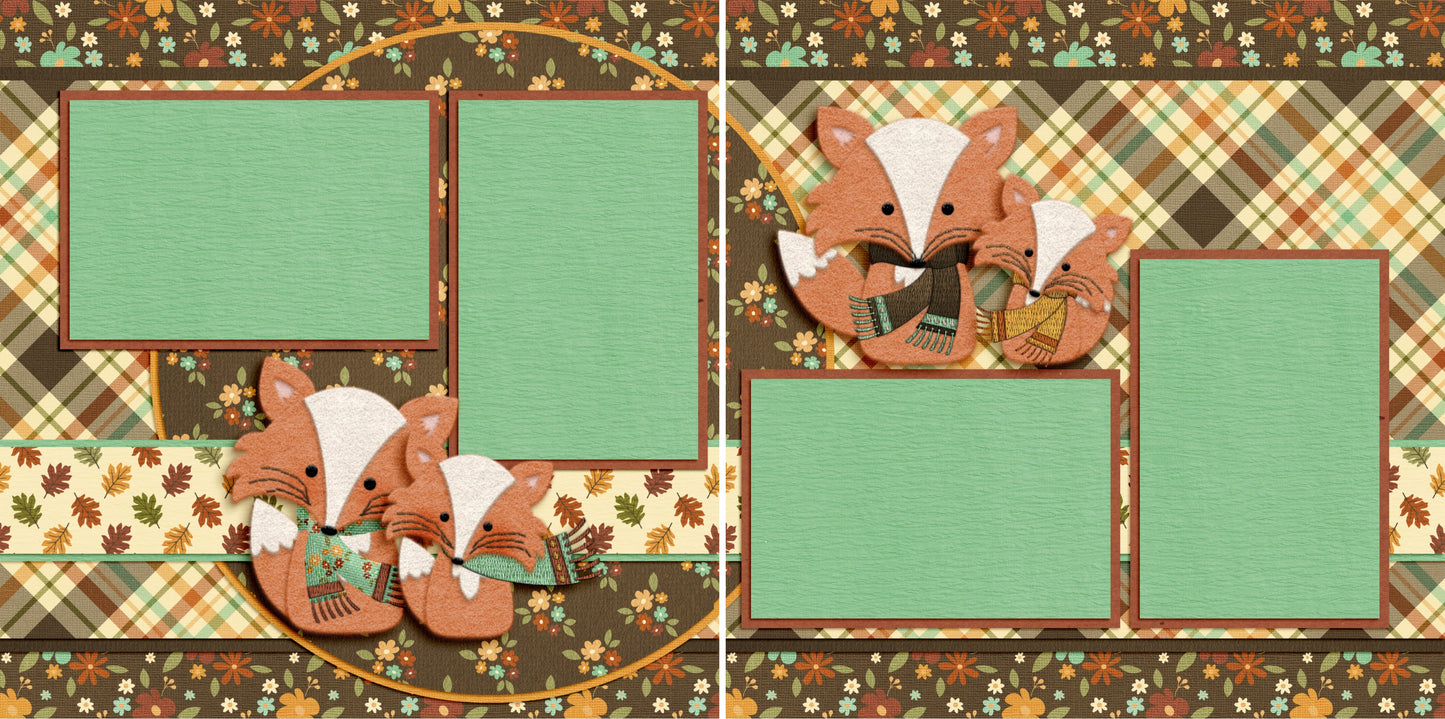 Foxy Fall - 3564 - EZscrapbooks Scrapbook Layouts Fall - Autumn