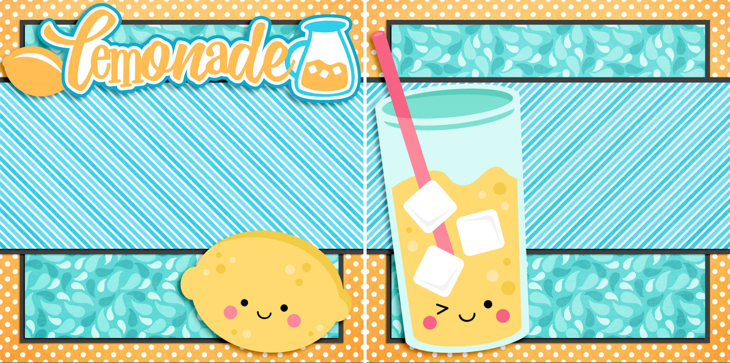 Lemonade NPM - 3211 - EZscrapbooks Scrapbook Layouts Foods, Summer