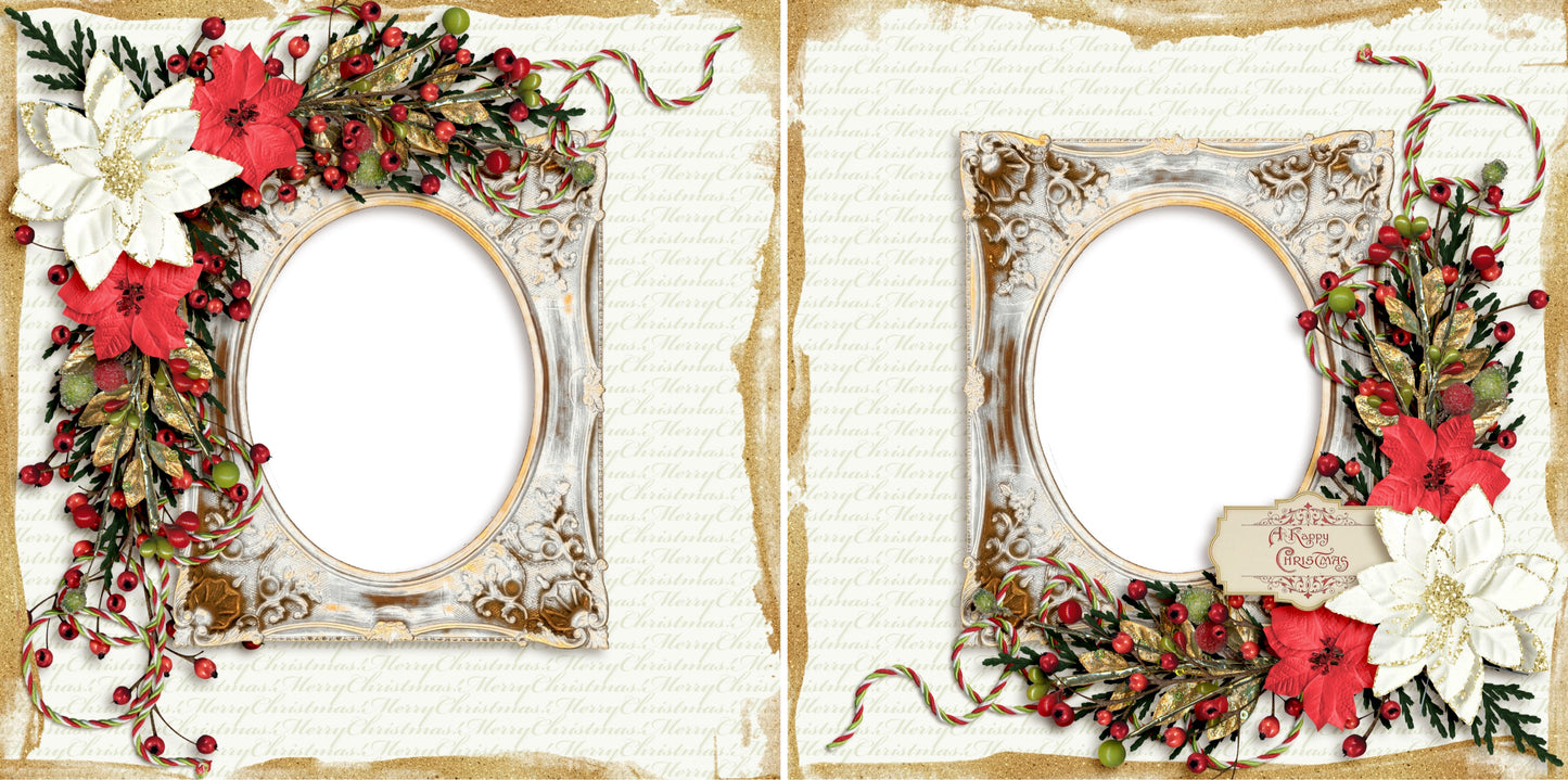 Happiest of Holidays - Digital Scrapbook Pages - INSTANT DOWNLOAD - EZscrapbooks Scrapbook Layouts Christmas