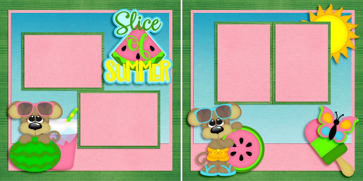 Slice of Summer - 4766 - EZscrapbooks Scrapbook Layouts Summer