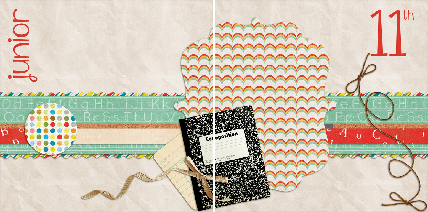 Junior NPM - 4012 - EZscrapbooks Scrapbook Layouts School