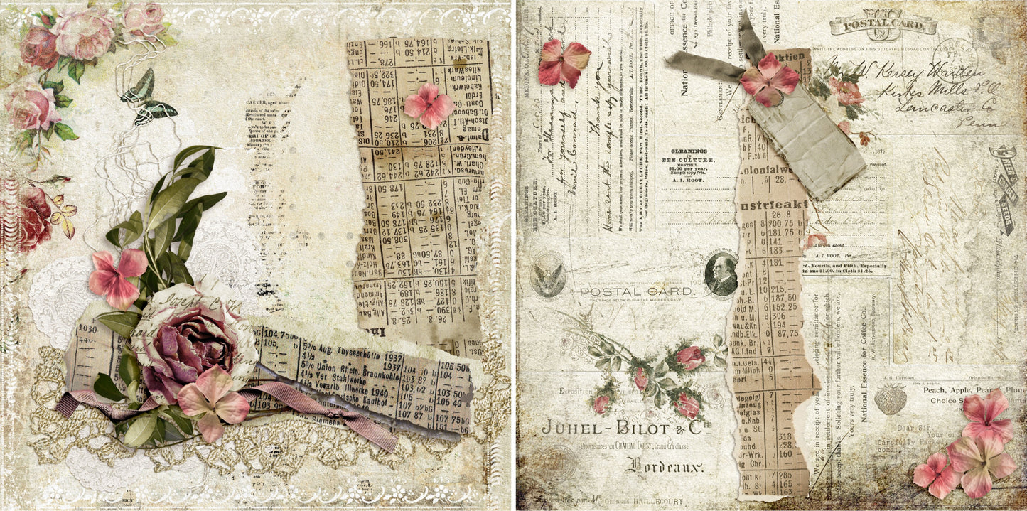 So Romantic NPM - 4597 - EZscrapbooks Scrapbook Layouts Grandmother, Heritage, Other