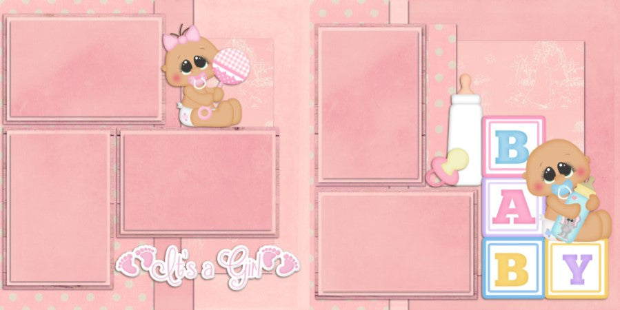 New Baby Girl - 46 - EZscrapbooks Scrapbook Layouts Baby - Toddler