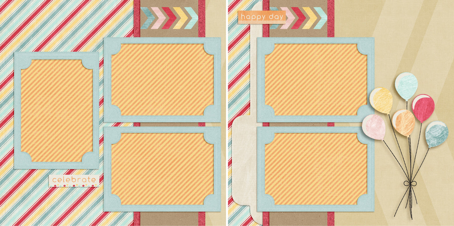 Happy Day - 4558 - EZscrapbooks Scrapbook Layouts Birthday