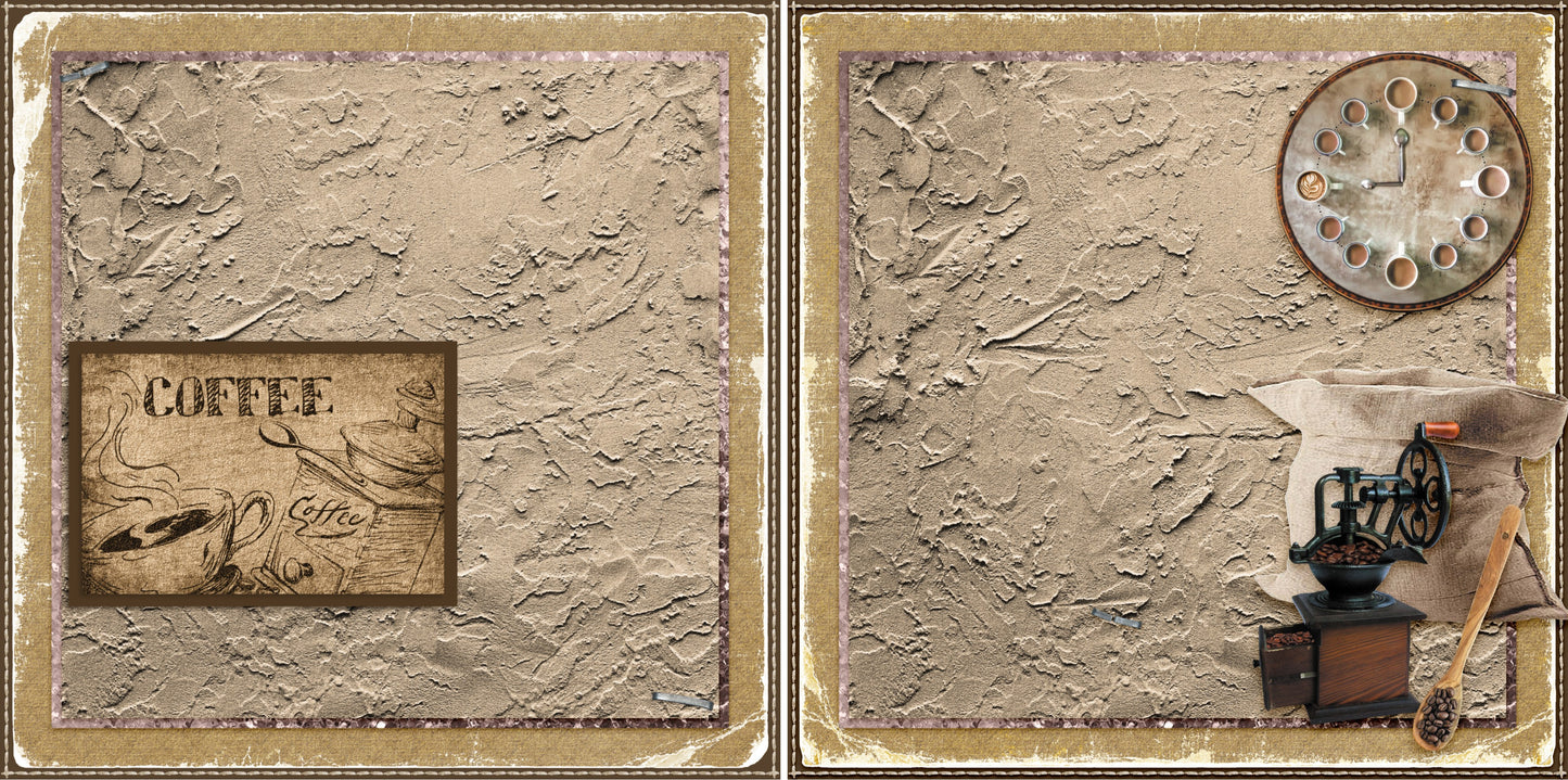 Vintage Coffee NPM - 3851 - EZscrapbooks Scrapbook Layouts coffee, Foods