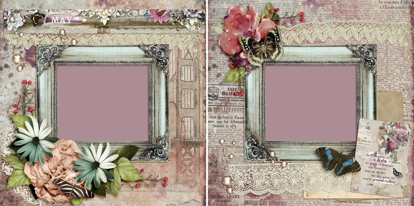 May - 4830 - EZscrapbooks Scrapbook Layouts Months of the Year