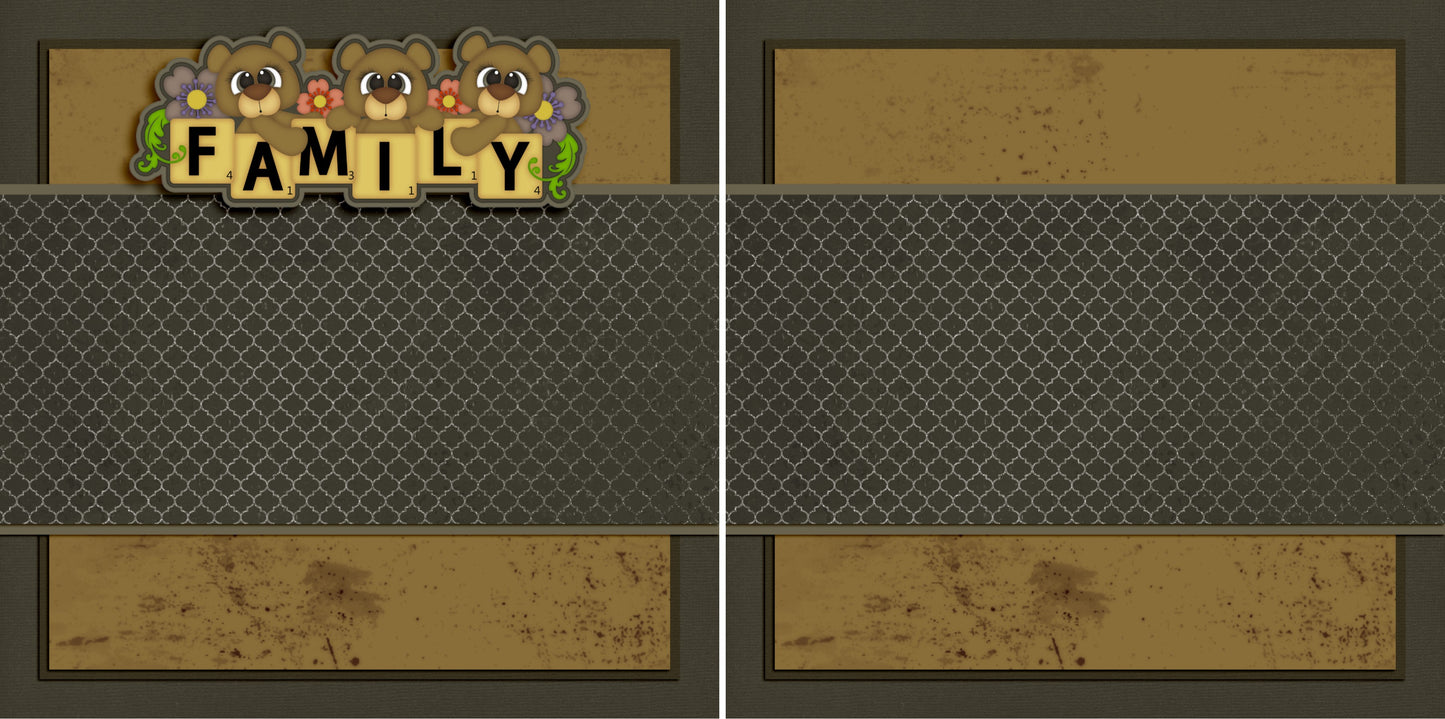 Family Scrabble NPM - 3193 - EZscrapbooks Scrapbook Layouts Family, Games - Technology