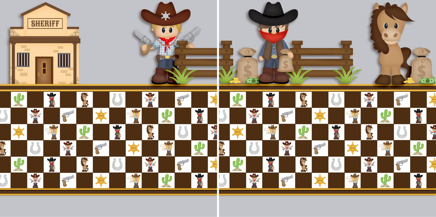 Little Sheriff NPM - 3813 - EZscrapbooks Scrapbook Layouts Western - Cowboy