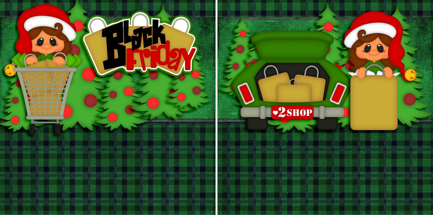 Black Friday NPM - 3653 - EZscrapbooks Scrapbook Layouts Thanksgiving