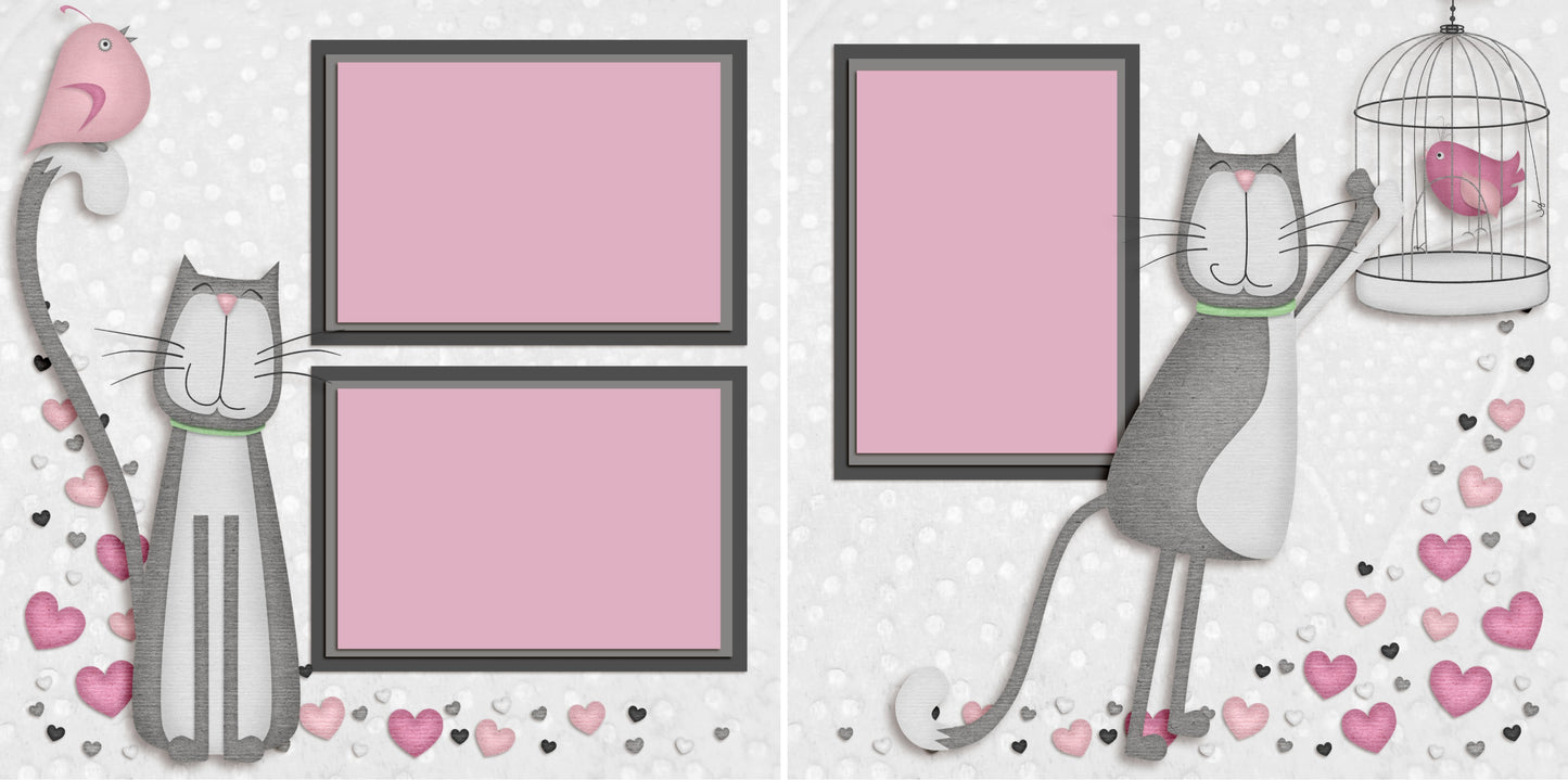 Kitty Love - 3890 - EZscrapbooks Scrapbook Layouts Cats, Pets