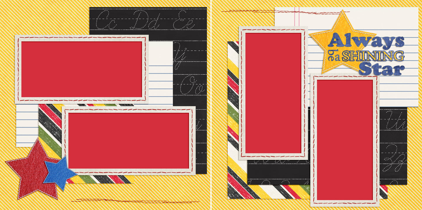 Shining Star - School - 4988 - EZscrapbooks Scrapbook Layouts School