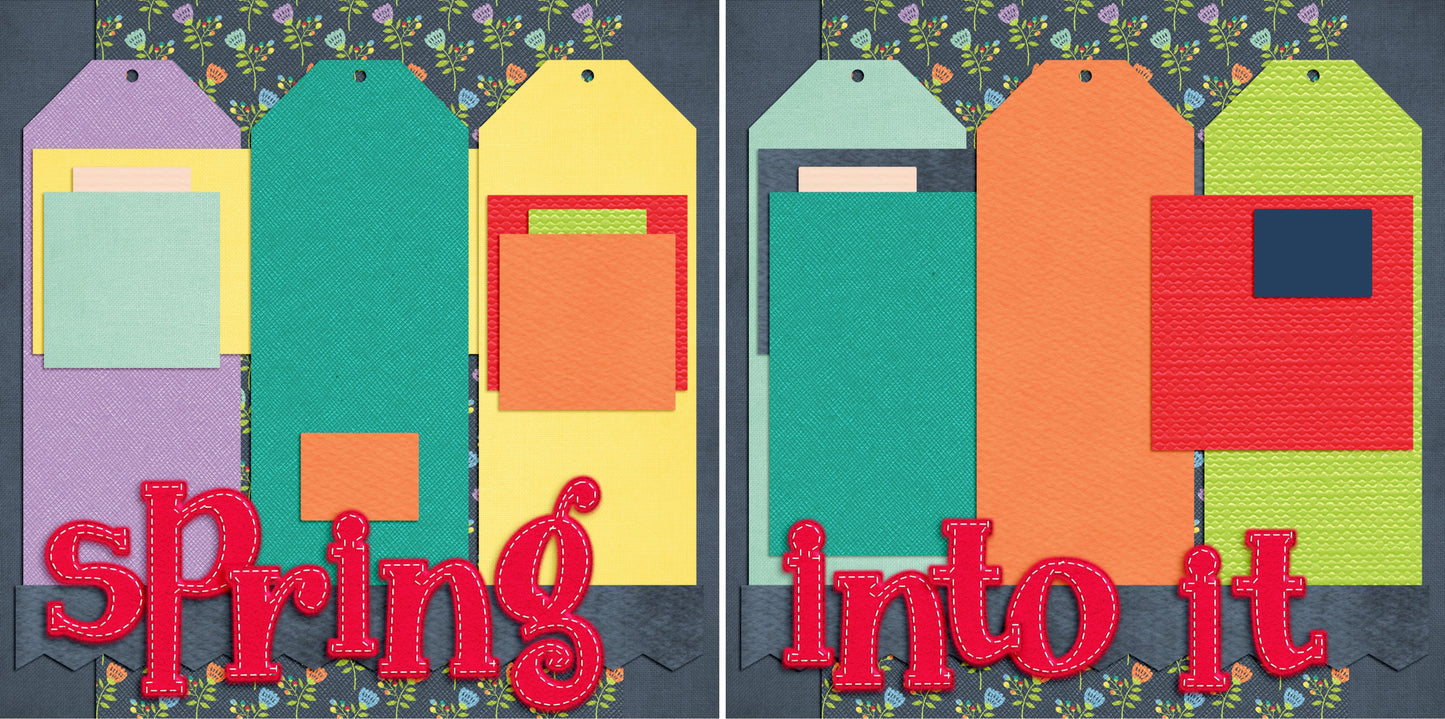 Spring Into It NPM - 4671 - EZscrapbooks Scrapbook Layouts Spring - Easter