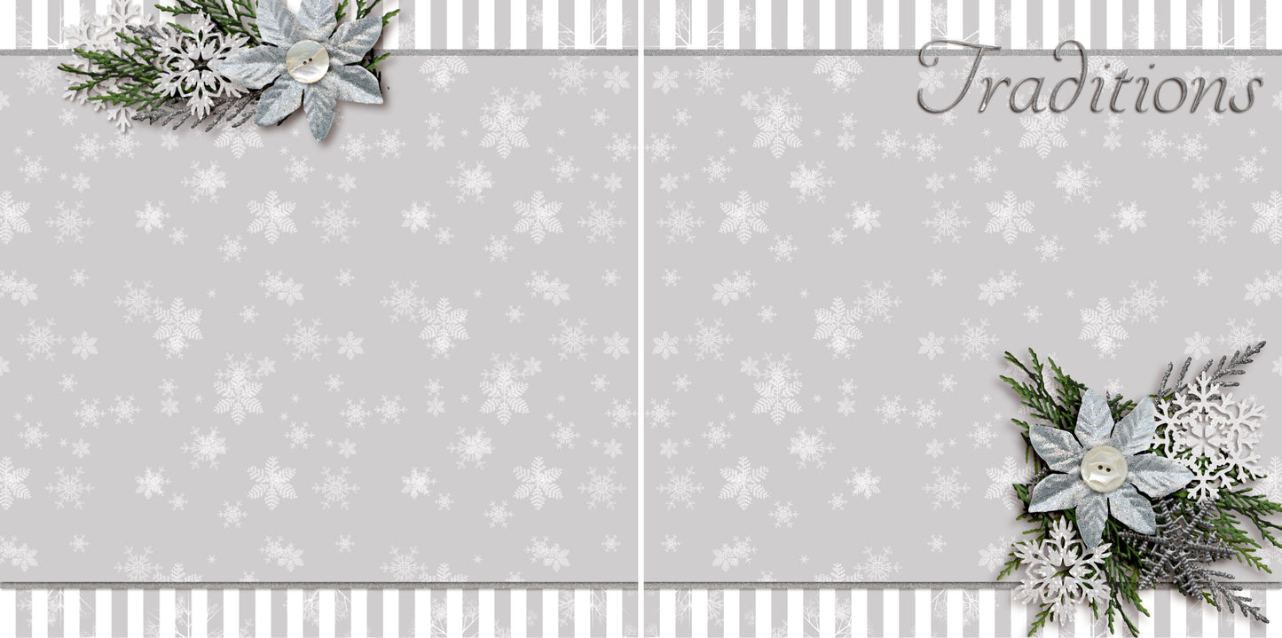 Traditions NPM - 3585 - EZscrapbooks Scrapbook Layouts Christmas, New Year's