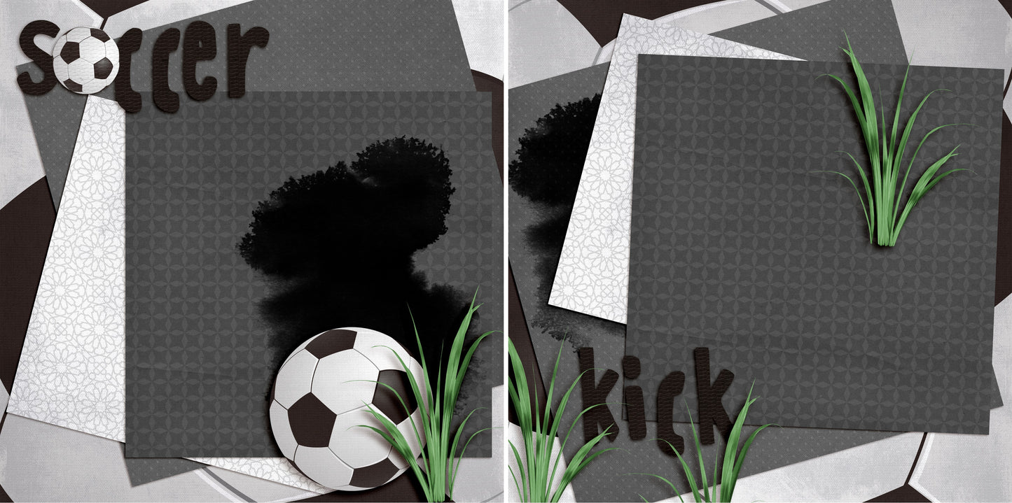 Soccer Kick NPM - 4509 - EZscrapbooks Scrapbook Layouts soccer, Sports