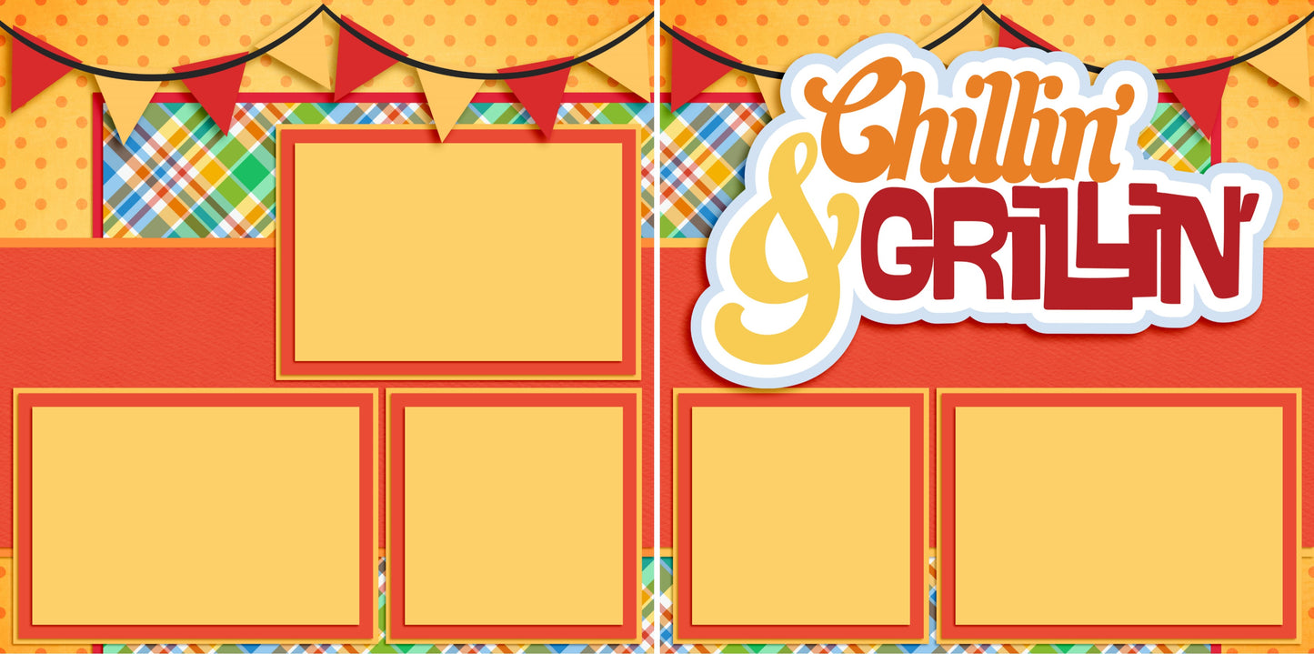 Chillin' & Grillin' - 3368 - EZscrapbooks Scrapbook Layouts Foods, Summer